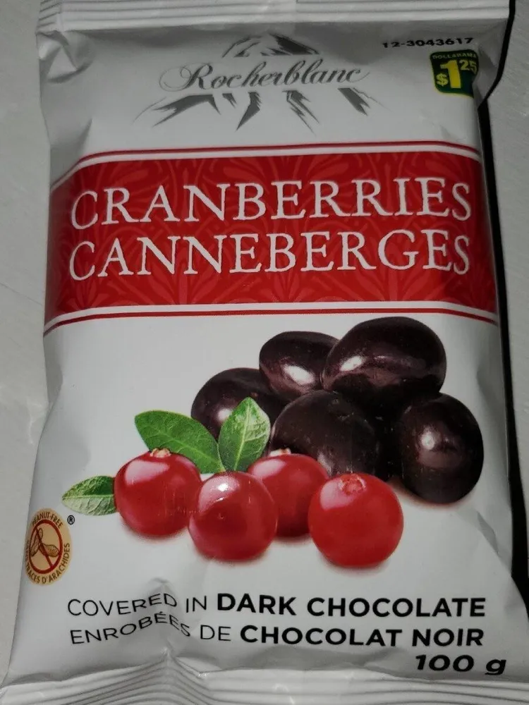 Canneberges enrobées chocolat