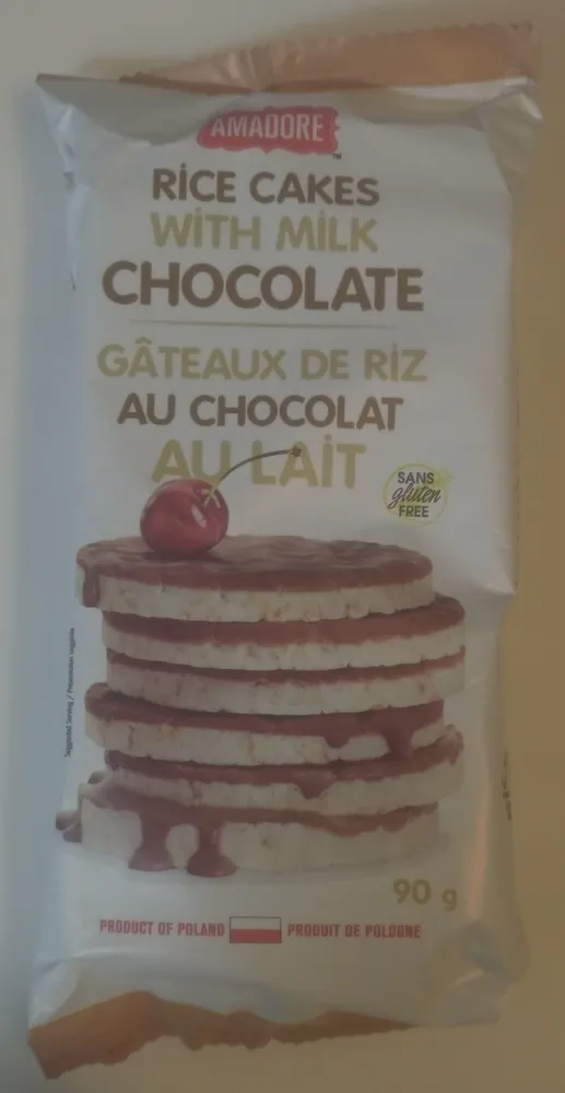 Rice cakes with chocolate