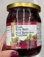 Mini betteraves tranchée