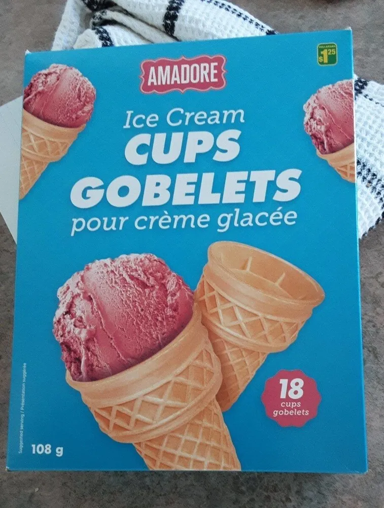 Gobelets pour crème glacee