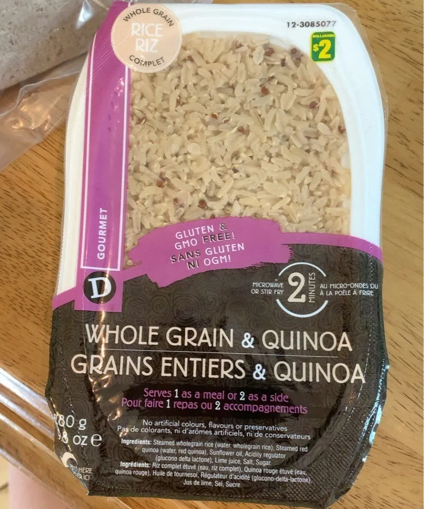 Riz grains entiers et quinoa