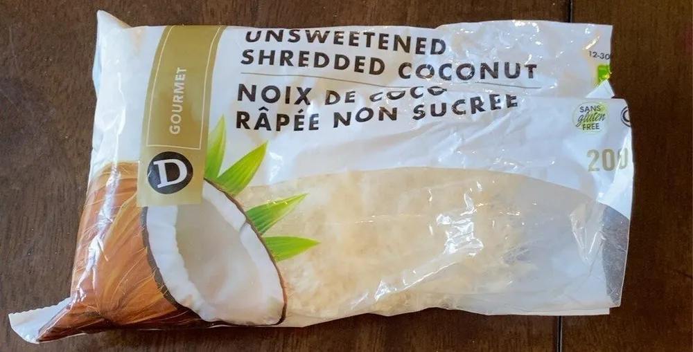 Unsweetened shredded coconut