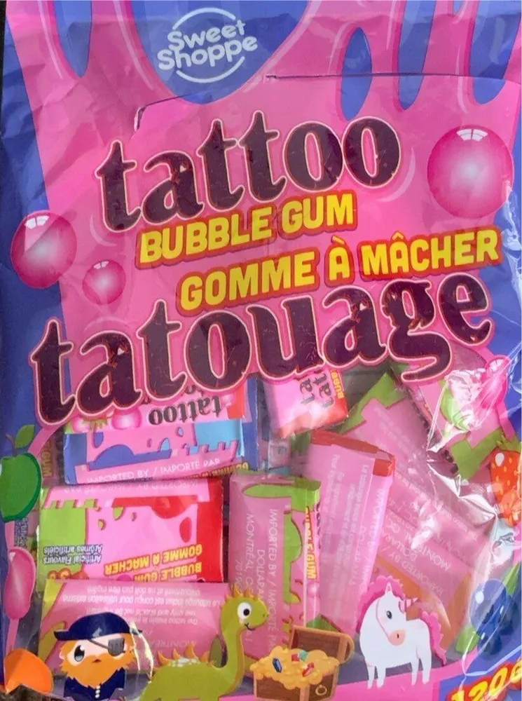 Gomme à mâcher tatouage