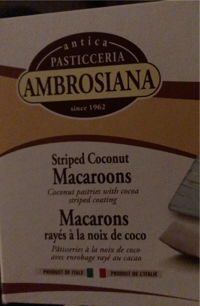 Striped coconut macaroons