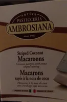 Striped coconut macaroons