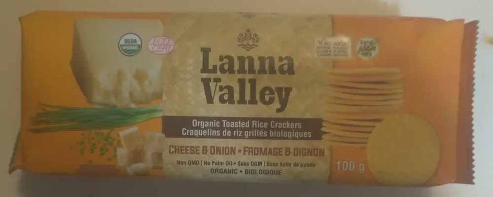 Cheese & Onion Organic Toasted Rice Crackers