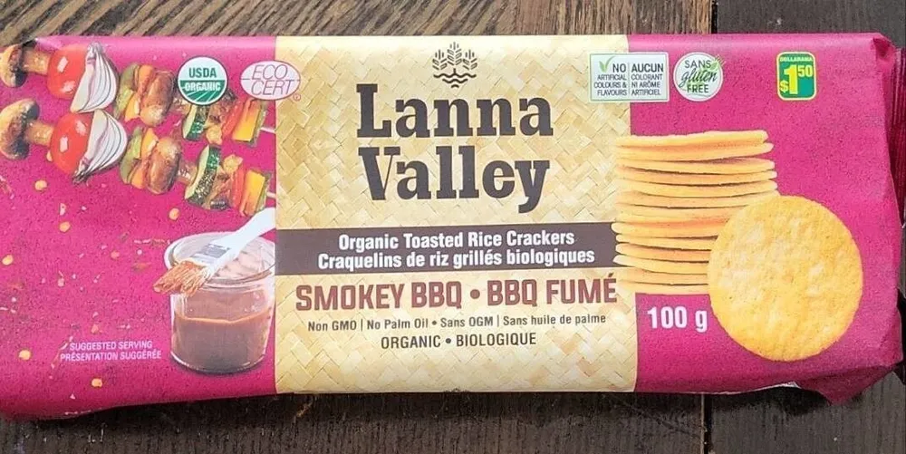 Smokey BBQ Flavour Organic Toasted Rice Crackers