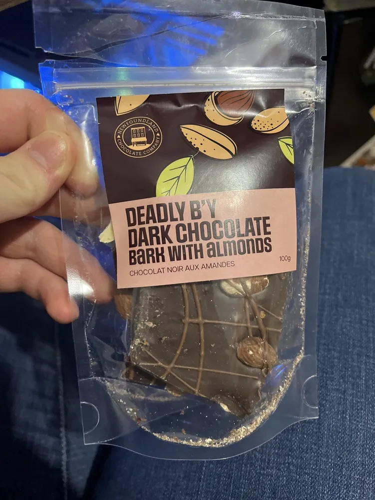 Deadly B’y Dark Chocolate Bark With Almonds