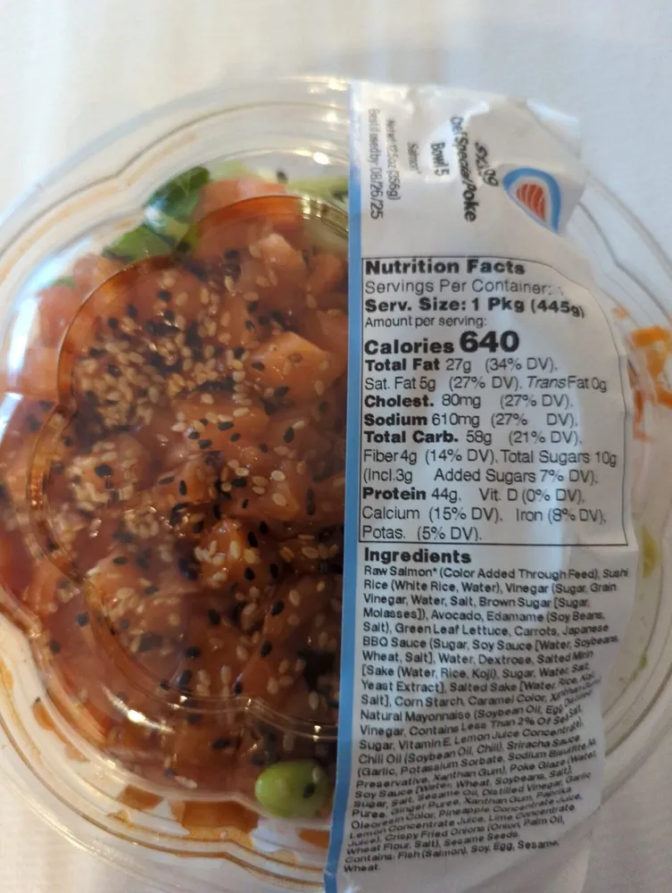 Chef special poke bowl