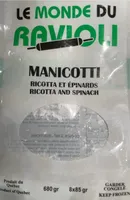 Manicotti Ricotta et Épinards