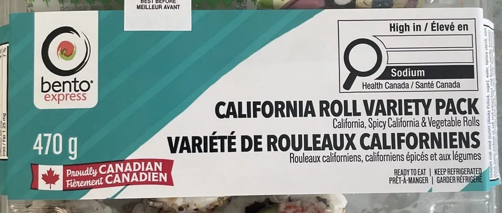 Bento expresss California Roll Variety Pack