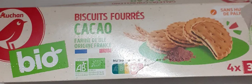biscuits fourrés cacao