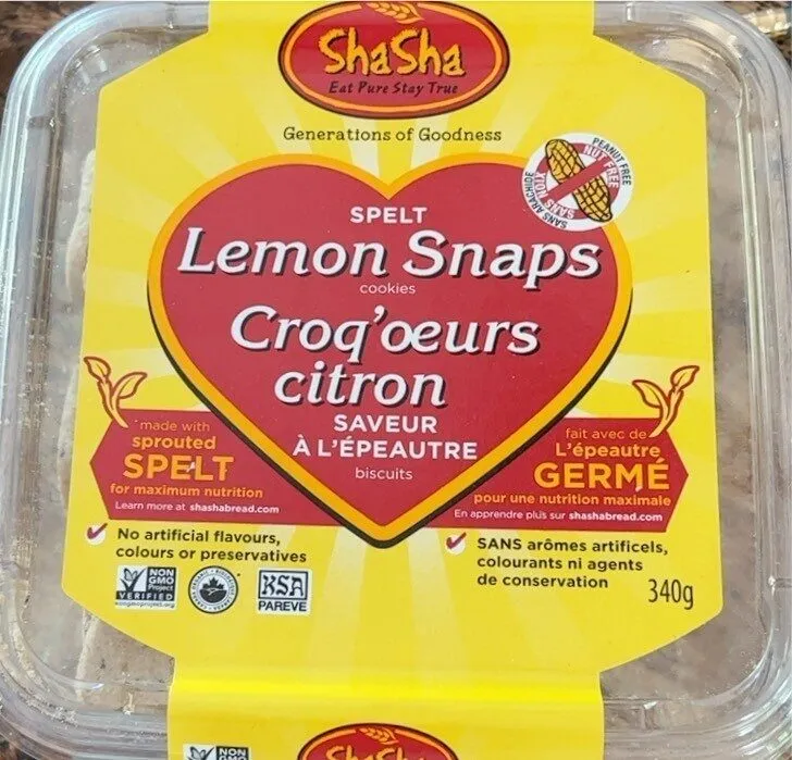 Spelt Lemon Snaps cookies