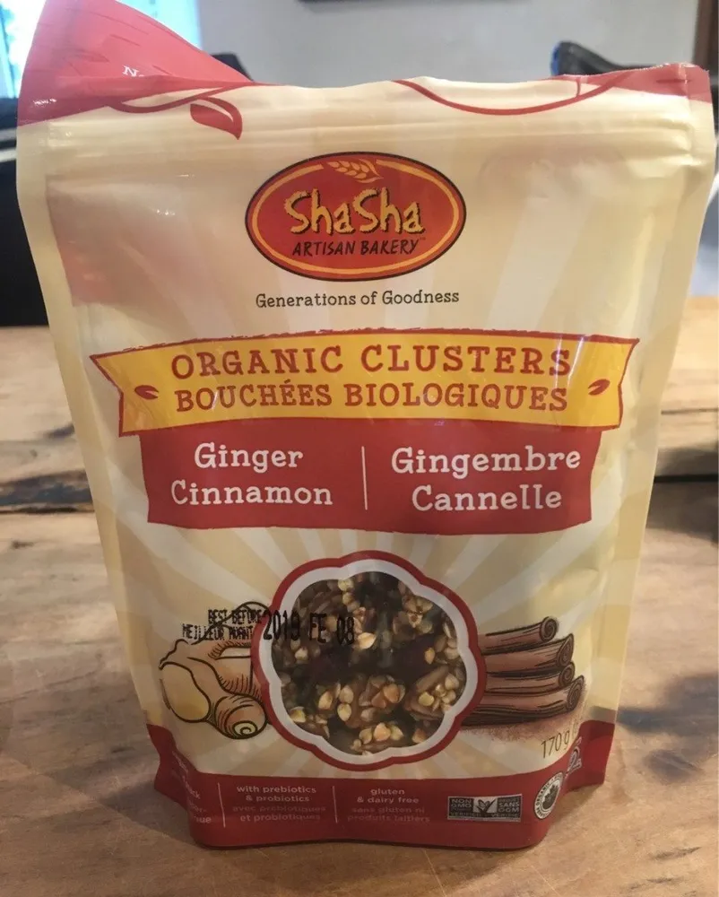 Ginger cinnamon organic clusters, ginger cinnamon