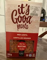 Rotini au lentilles rouges