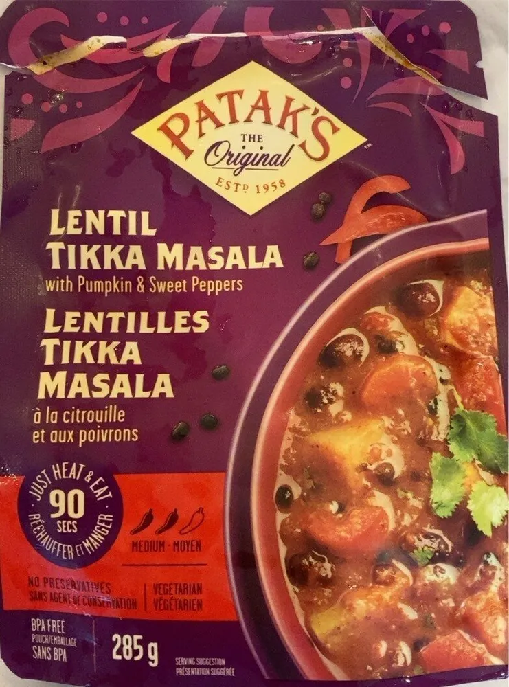 Lentilles Tikka masala
