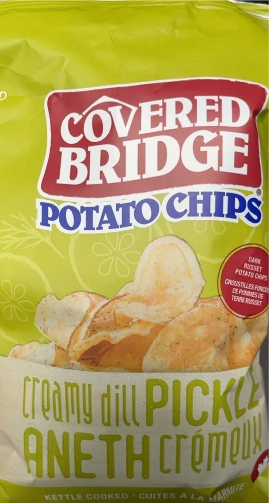 Creamy dill pickle potato chips