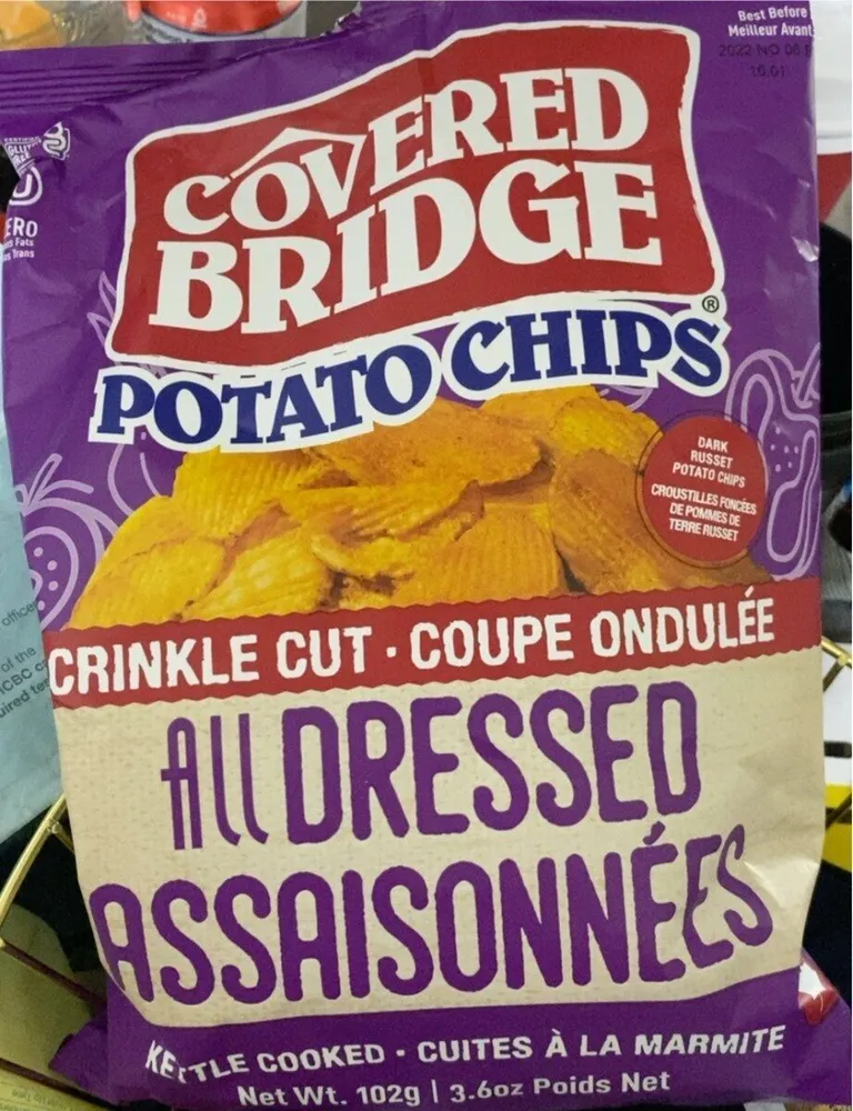 All dressed potato chips