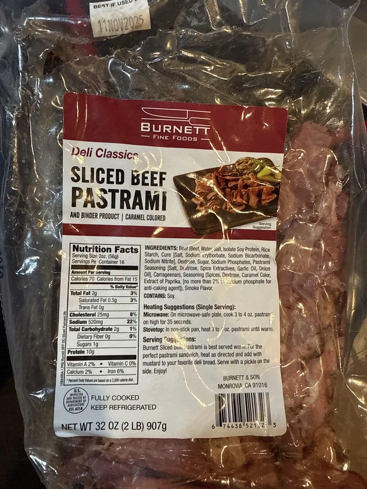 Sliced Beef Pastrami