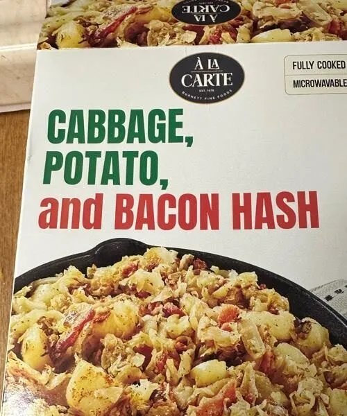 Cabbage potato and bacon hash