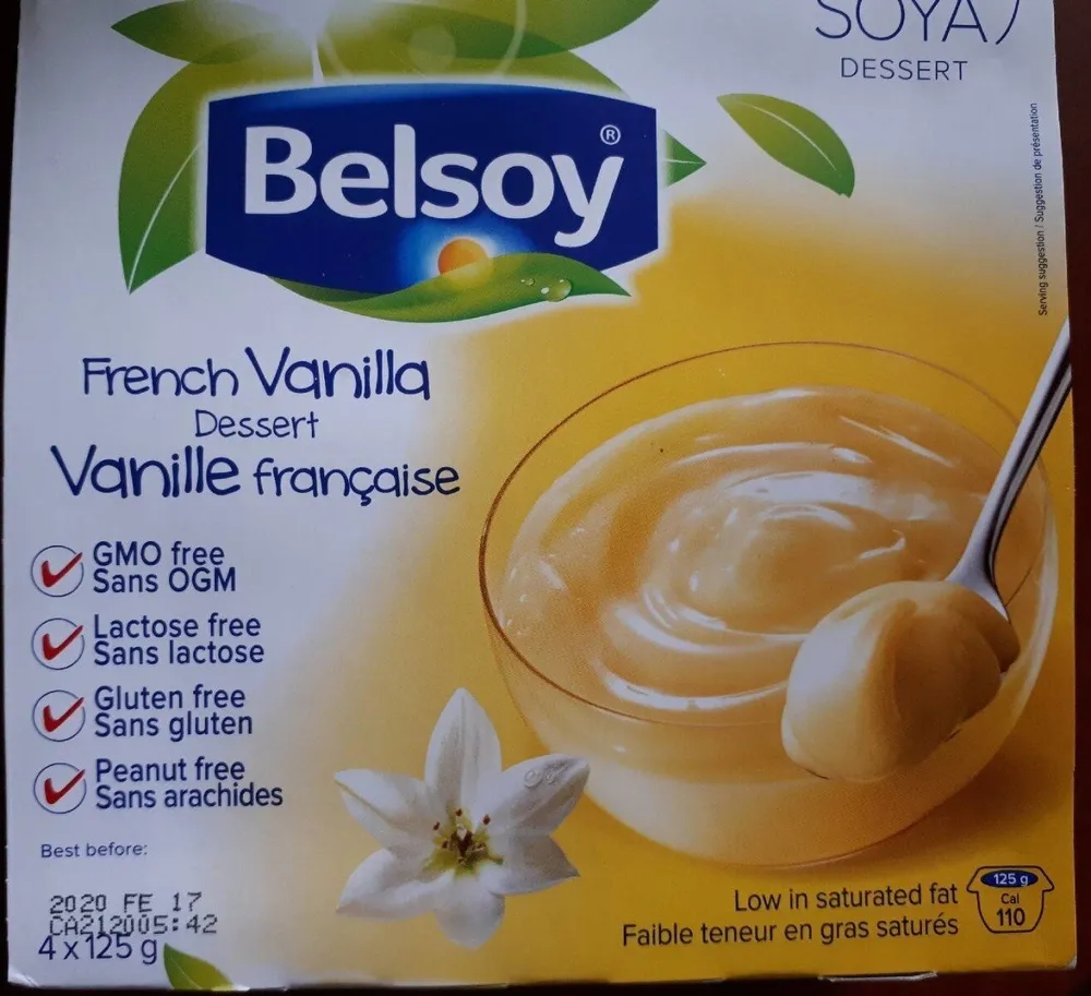 Vanilla soya dessert