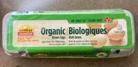 12 Large Organic Free-Range Eggs, brown.