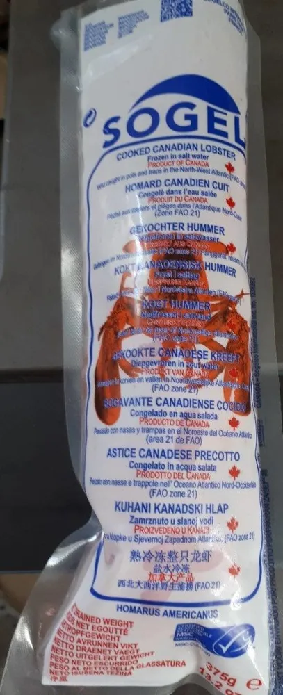 Homard canadien cuit