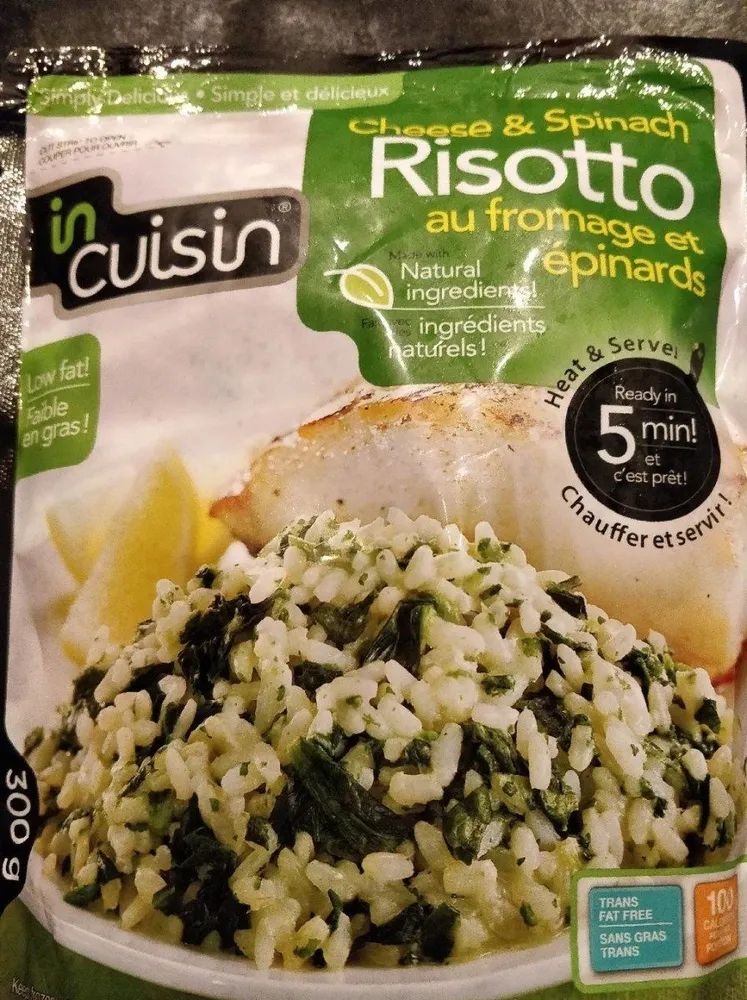 Risotto au fromage et epinard