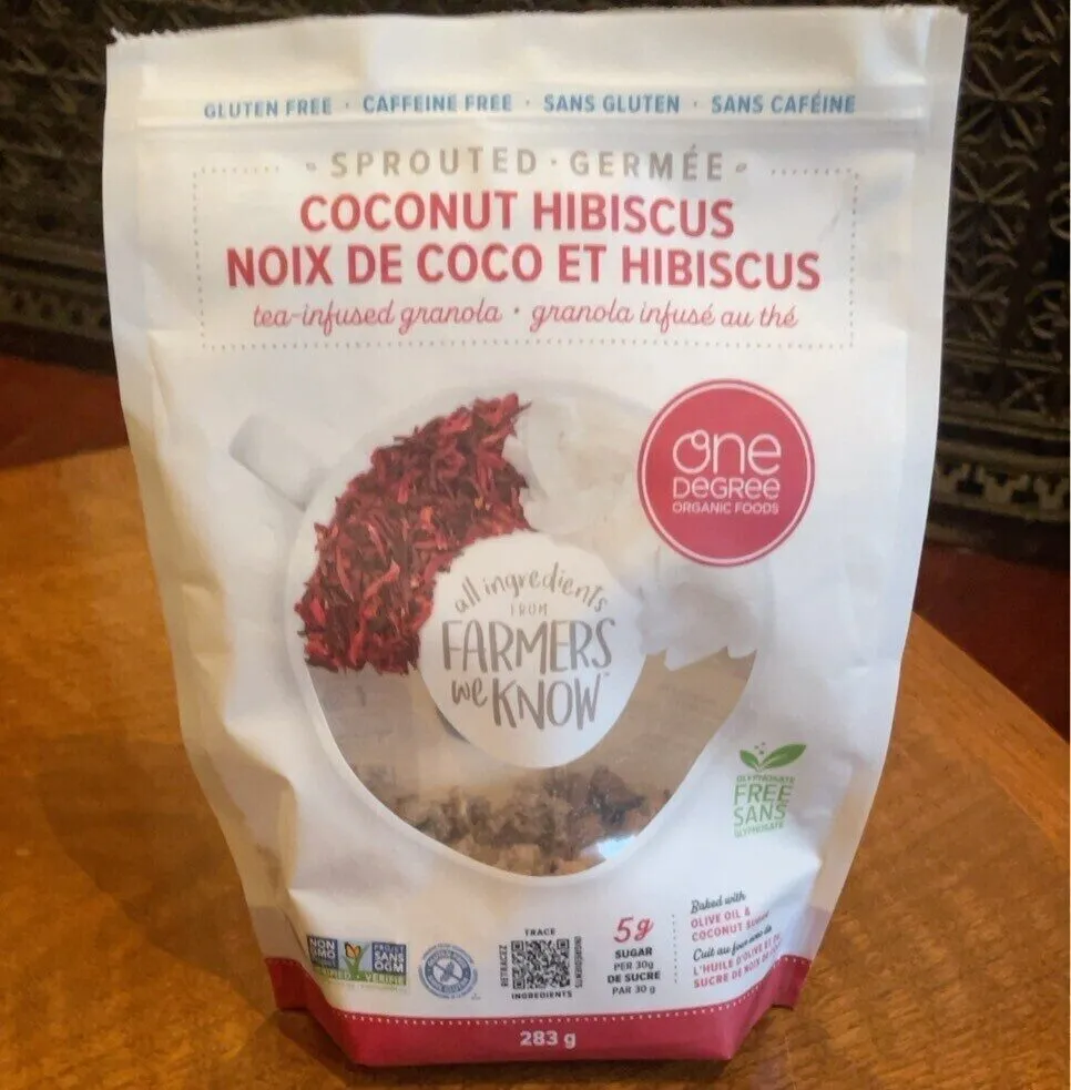 Gluten Free Sprouted Coconut Hibiscus Tea-Infused Granola