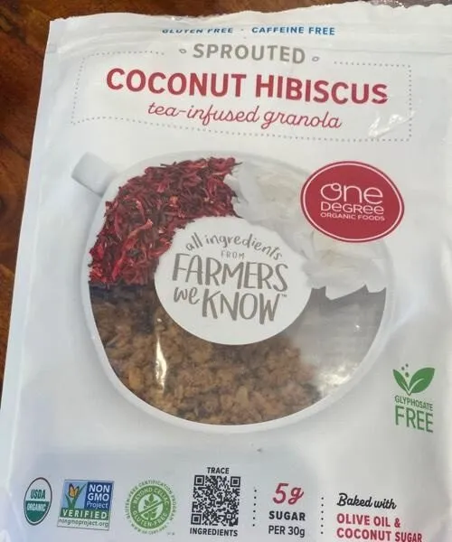 Gluten Free Sprouted Coconut Hibiscus Tea-Infused Granola