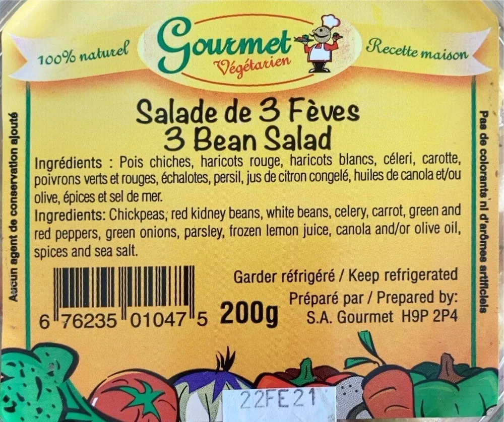 Salade de 3 fèves