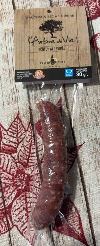 Saucisson sec à la bière / scotch ale fumée