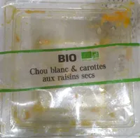 Chou blanc et carottes aux raisins secs