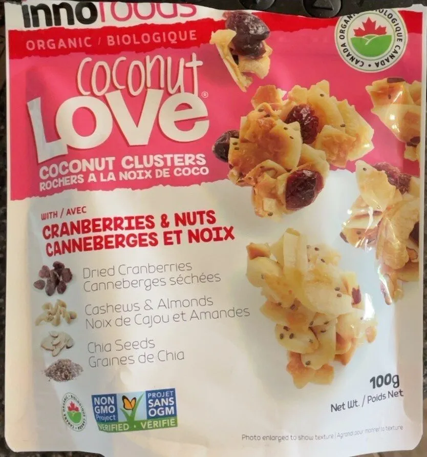 Organic Coconut Clusters With Cranberries & Nuts