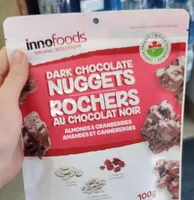 Organic Dark Chocolate Nuggets Almonds & Cranberries