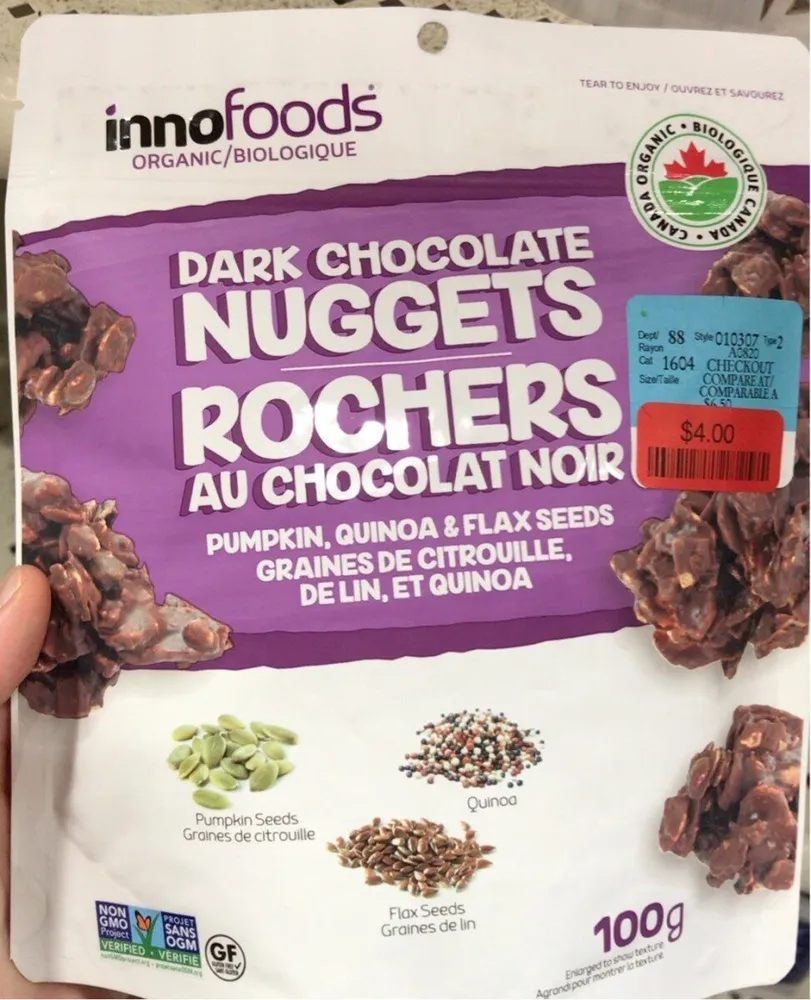 dark chocolate nuggets