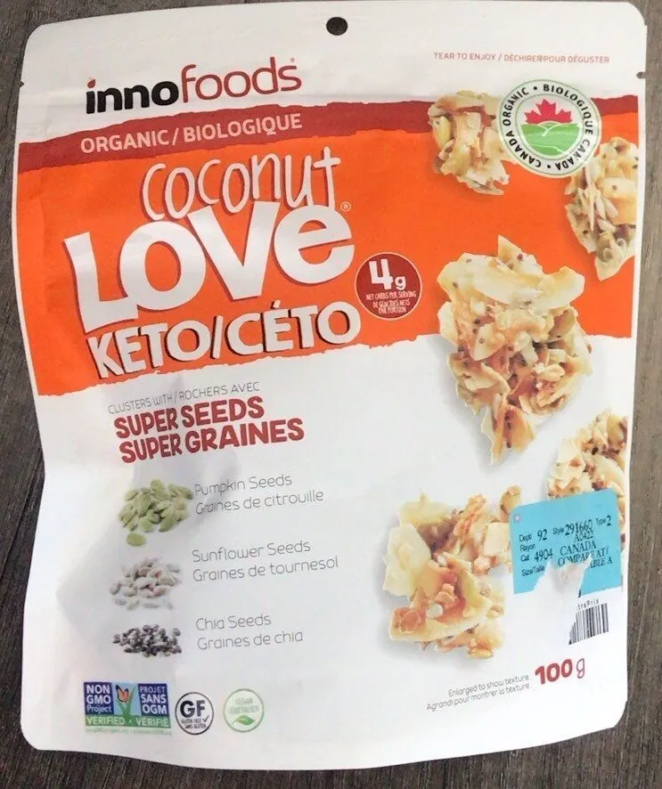 Organic Coconut Love Keto Clusters With Super Seeds
