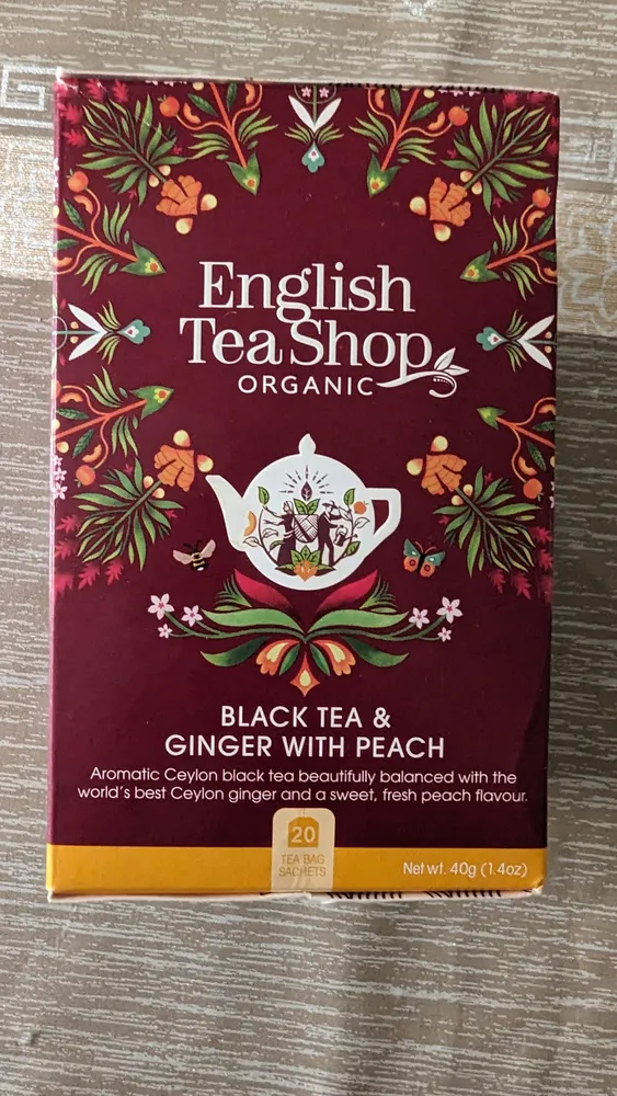 Organic ginger peach tea imp