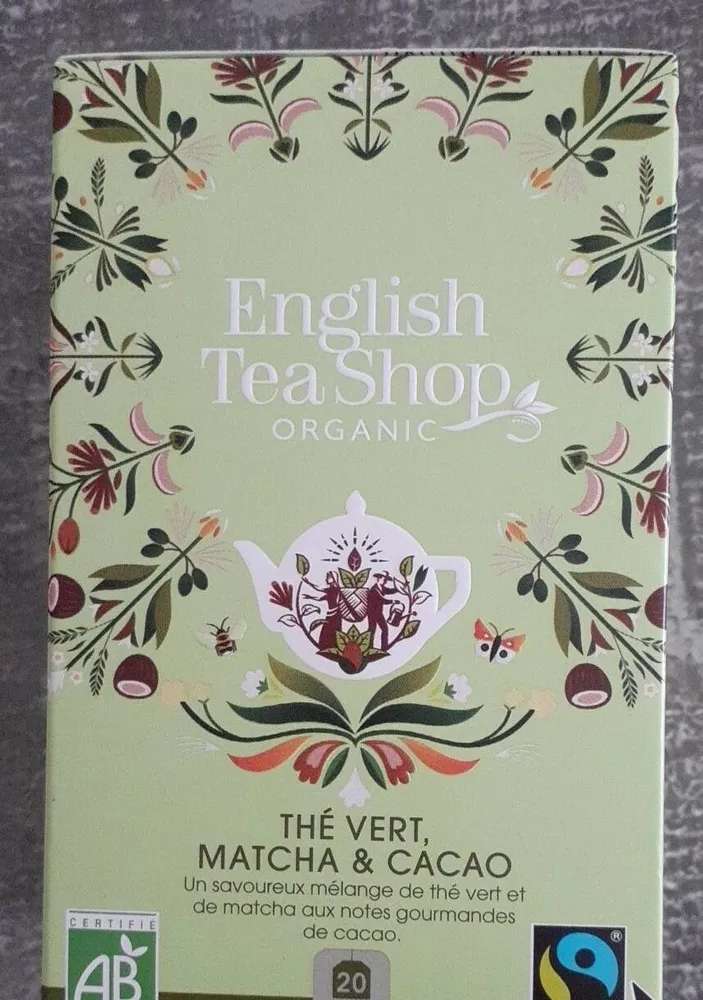 Thé vert matcha et cacao