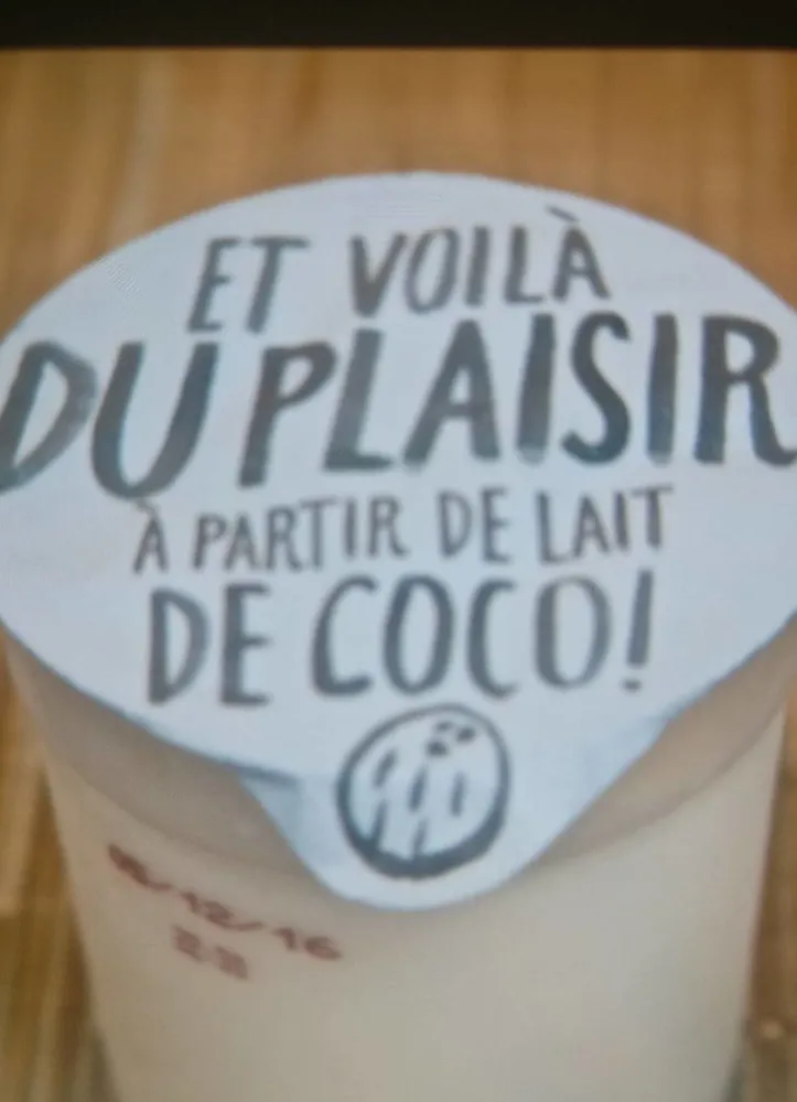 Dessert au lait de noix de coco