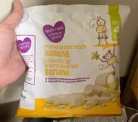 Puffed grain snack banana