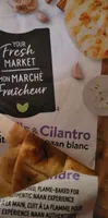 Pain naan blanc ail et à la coriande