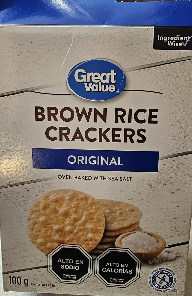 Brown rice crackers
