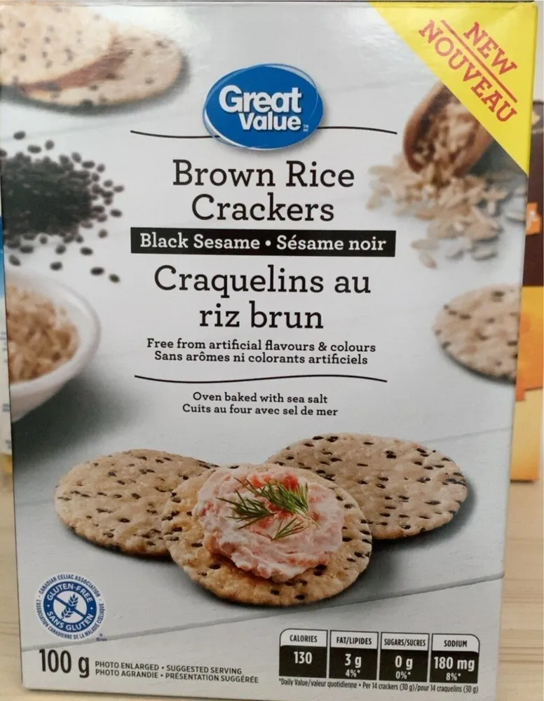 Brown Rice Crackers Craquelins au riz brun