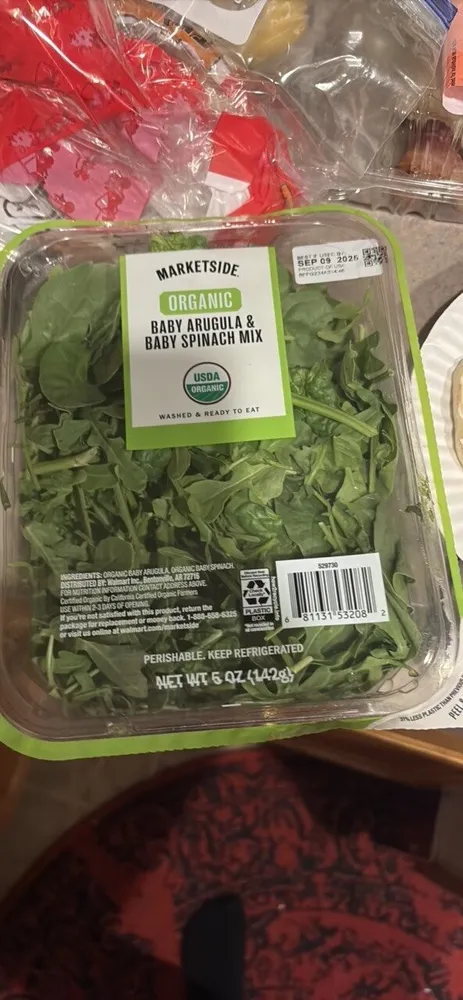 Organic Fresh Arugula and Spinach Mix