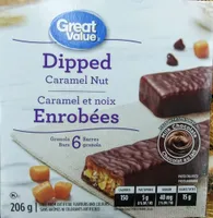 Dipped Caramel Nut Granola Bars