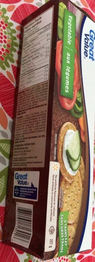 Vegetable crackers