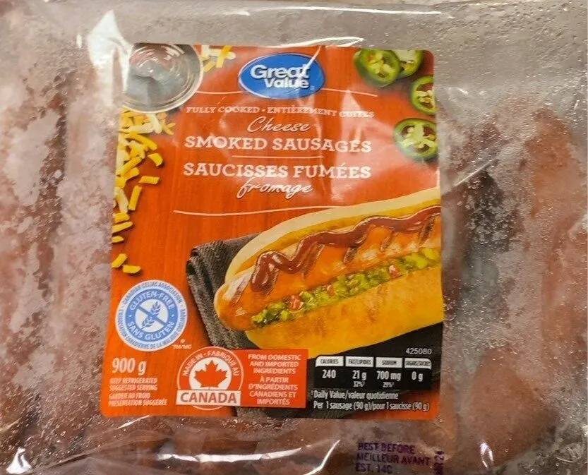 Cheese smoked sausages