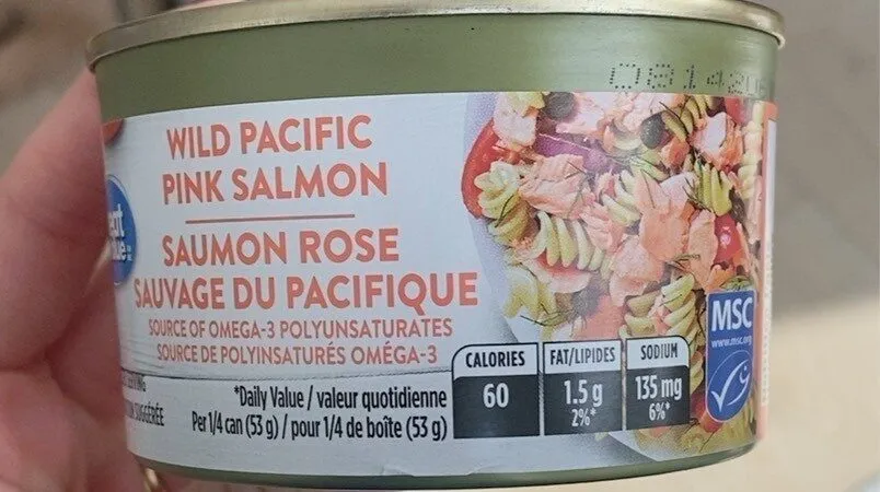 Saumon rose sauvage du pacifique