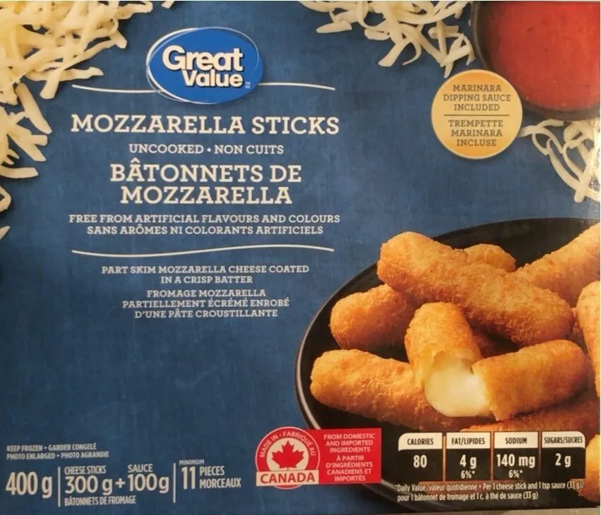 Batonnets de Mozzarella